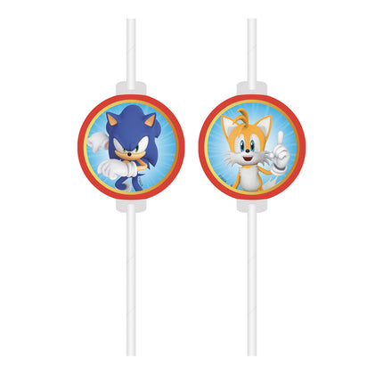 Pajitas Sonic Papel 4uds