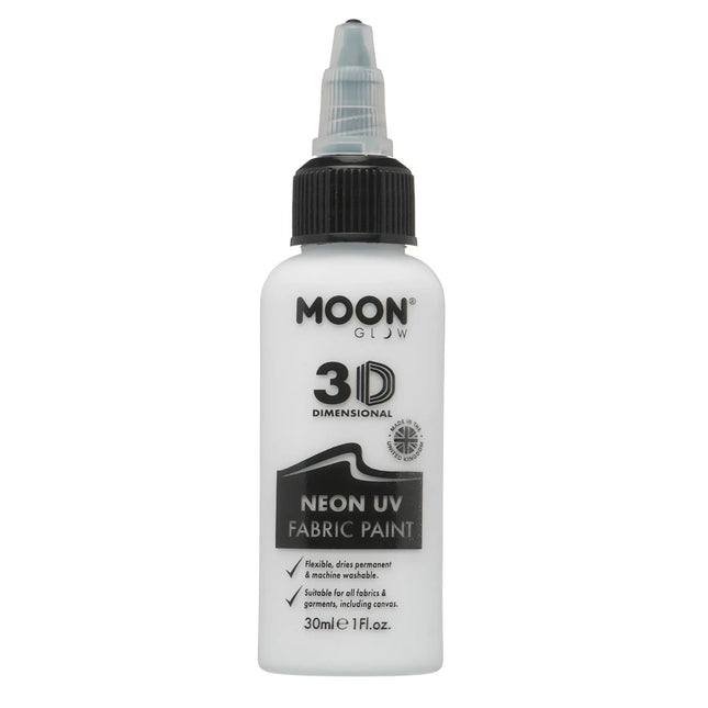 Moon Glow Pintura UV Neón para Telas 30ml Blanco 30ml