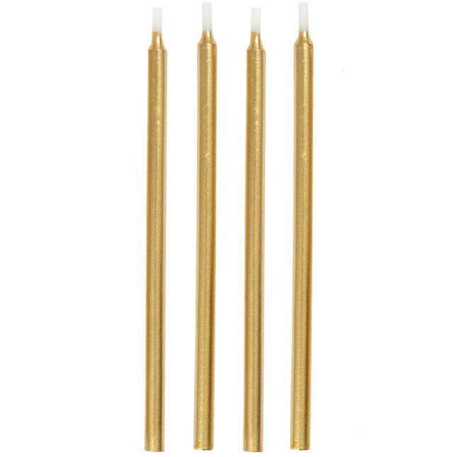 Velas doradas 13cm 12uds