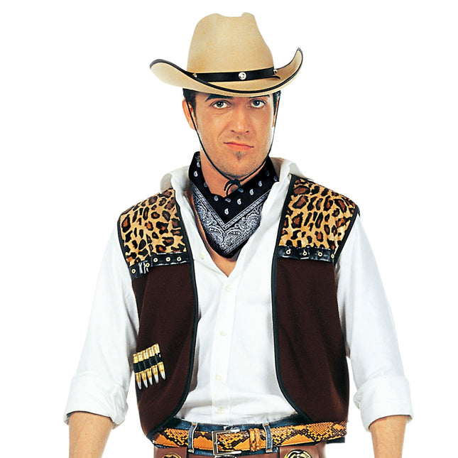 Chaleco Vaquero Hombre Con Bandana 2 piezas