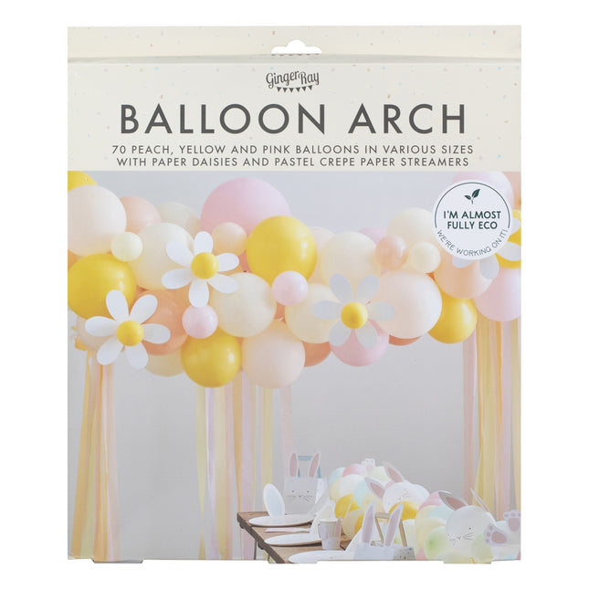 Arco de Globos Flores Pastel