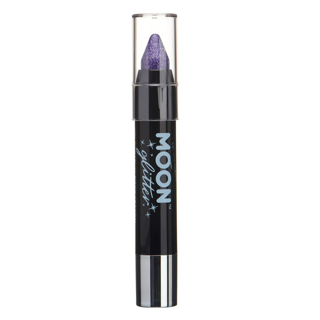 Moon Glitter Crayones Holográficos para el Cuerpo Morado 3.2g