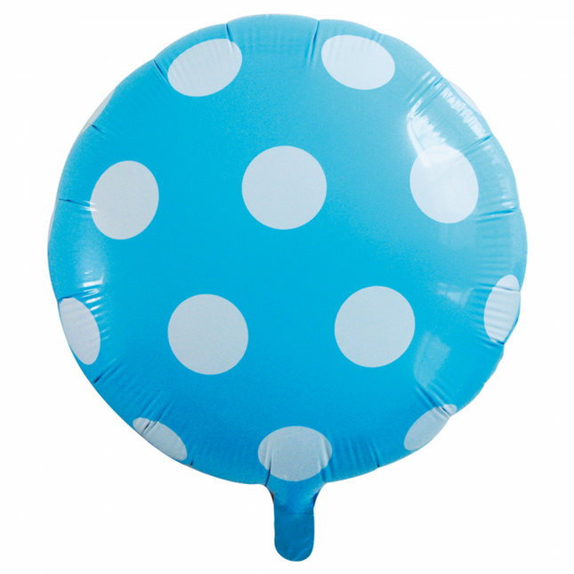 Globo de Helio Dots Azul Claro 45cm Vacío