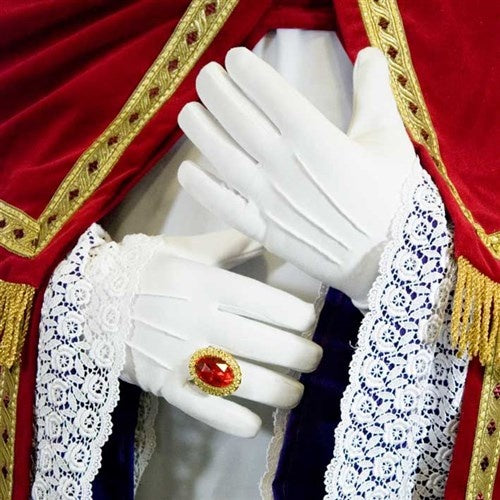 Guantes Blancos Algodón Grueso Luxe