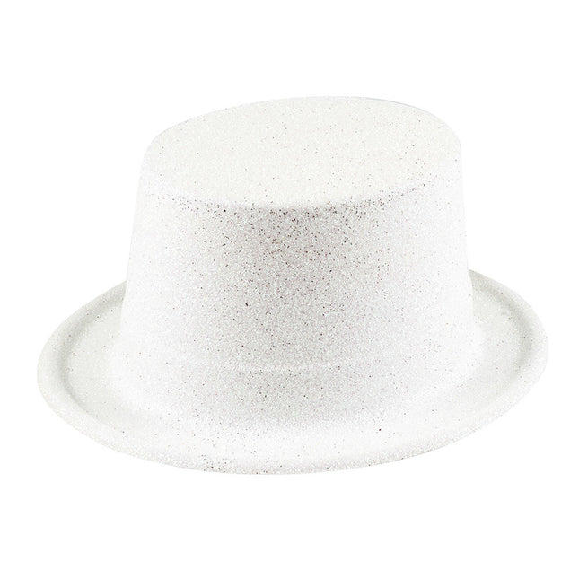 Sombrero Blanco Purpurina 29cm