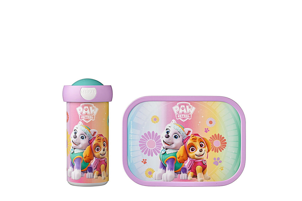 Set de almuerzo Taza escolar y Fiambrera Paw Patrol Girls