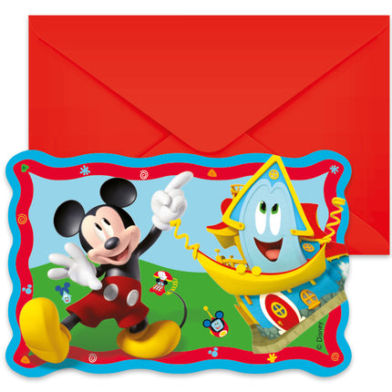 Invitaciones Mickey Rock The House 6pcs