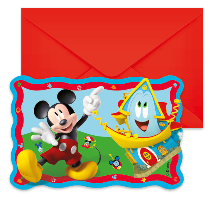 Invitaciones Mickey Rock The House 6pcs