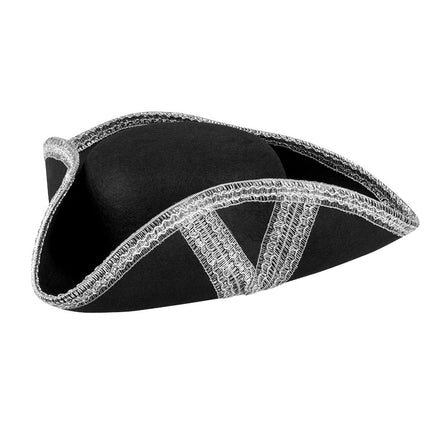 Sombrero pirata Negro Plata