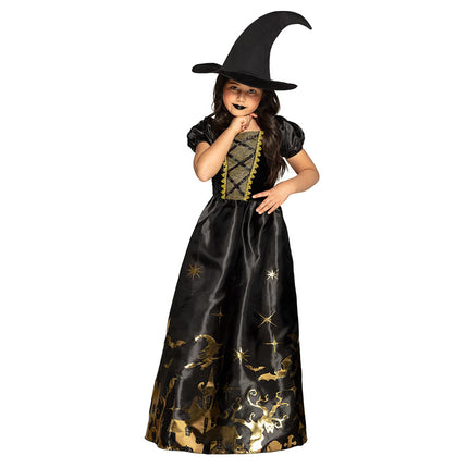 Disfraz de Bruja de Halloween Niño Oro