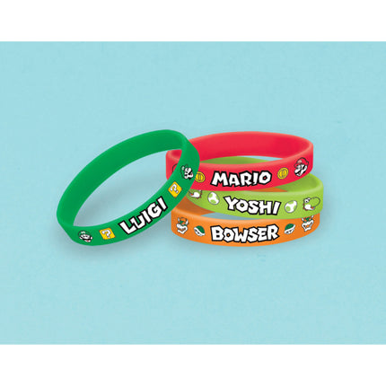 Super Mario Compartir Regalos Pulseras 6pcs