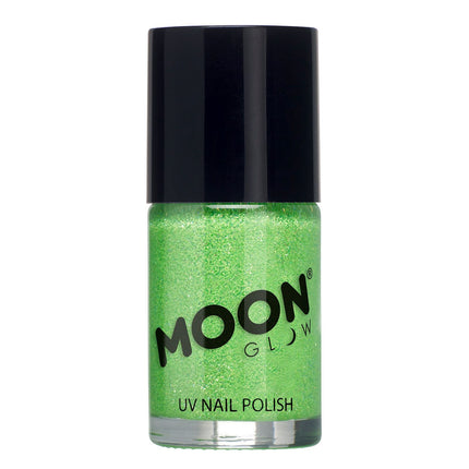 Esmalte de uñas con purpurina UV Moon Glow Neon Verde 14ml