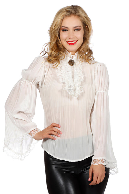 Blusa Pirata Blanca Señoras