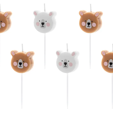 Velas Oso 3cm 6pcs