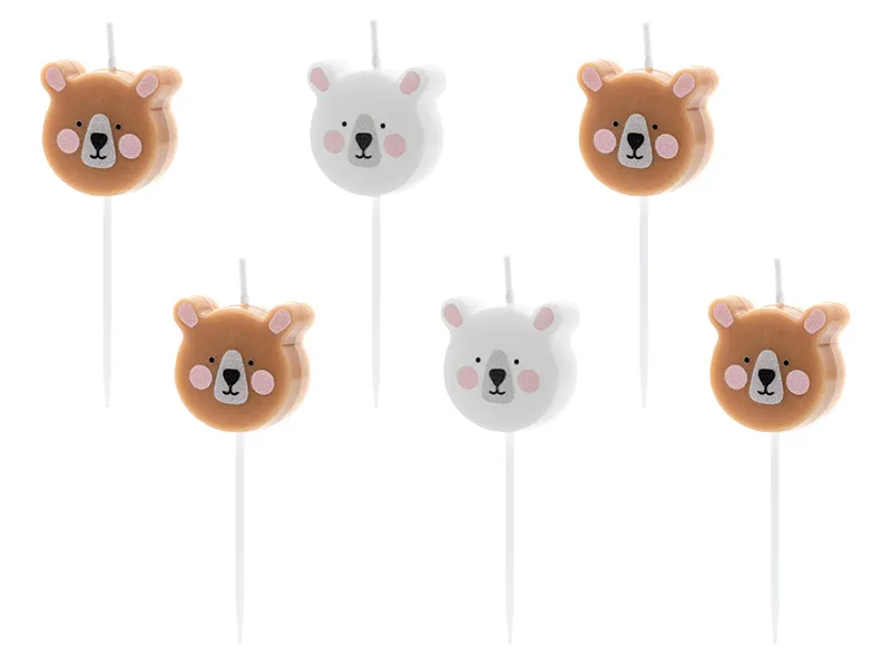 Velas Oso 3cm 6pcs