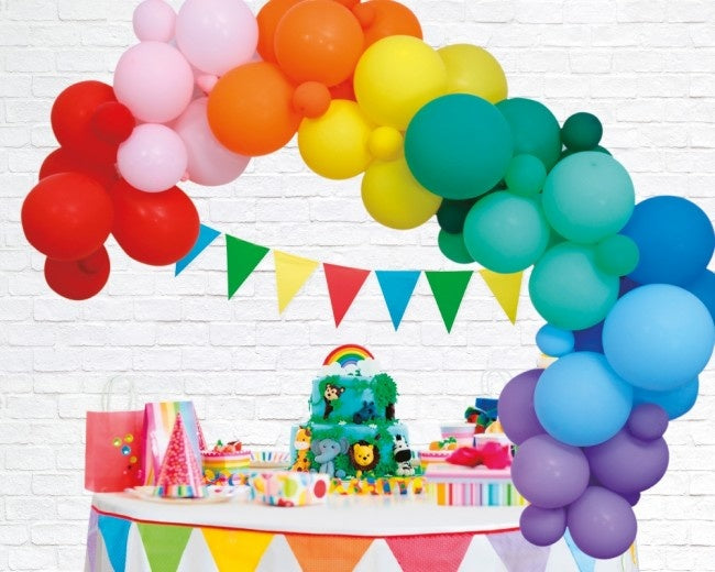 Arco de Globos Casero Set Arco Iris 4m