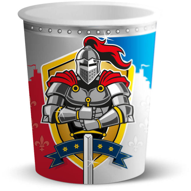 Vasos Knight Cartón 250ml 8pcs