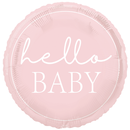 Globo de Helio Hello Baby Rosa 45cm