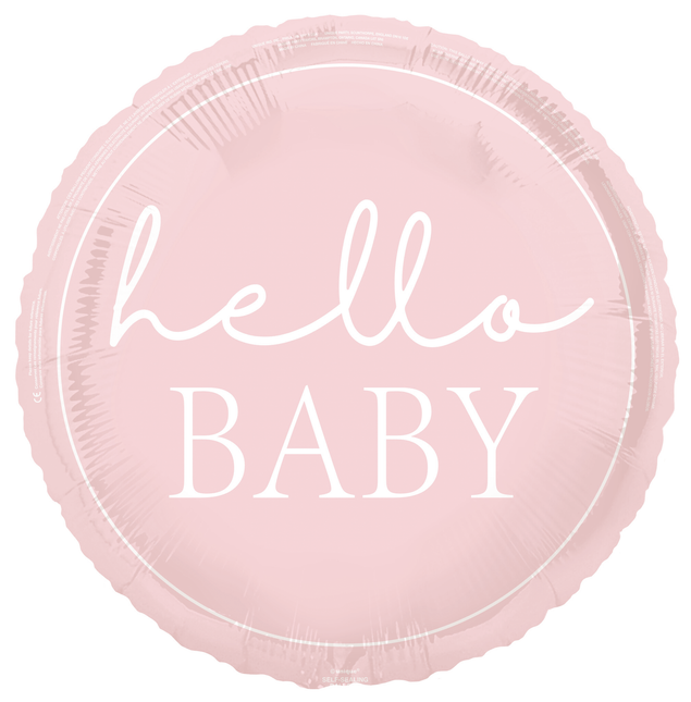 Globo de Helio Hello Baby Rosa 45cm