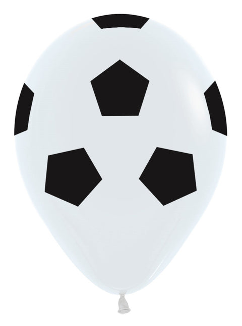 Globos de Modelismo Balón de Fútbol Blanco 30cm 12pcs