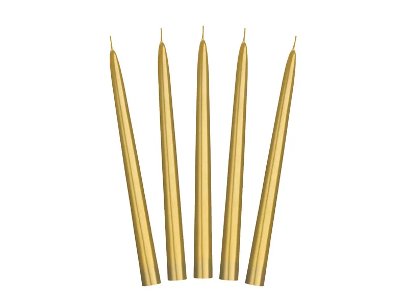 Velas Oro Metálico 24cm 10pcs