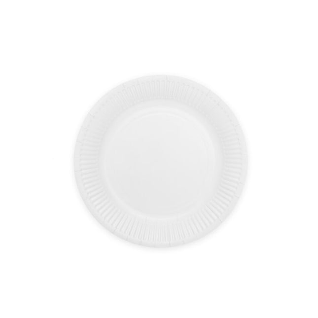 Platos Blancos Papel 18cm 20ud