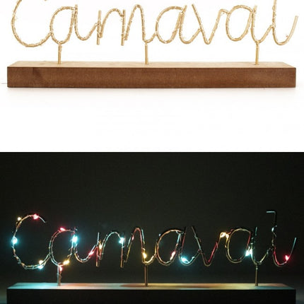 Estante Con Texto Carnaval Iluminado