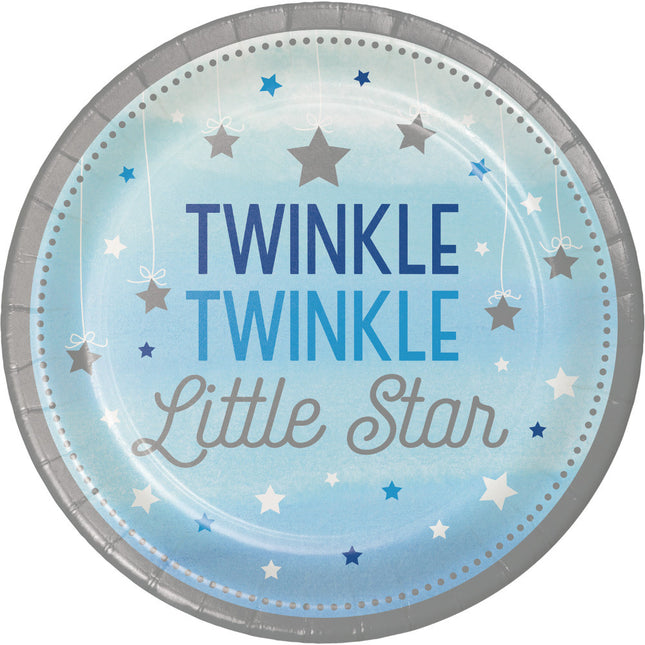 Platos Azules Twinkle Twinkle Little Star 23cm 9pcs