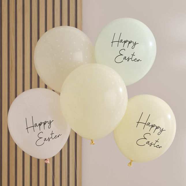 Globos de Pascua Happy Easter 30cm 5pcs