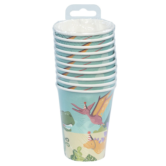 Vasos Dino Papel 210ml 10uds.