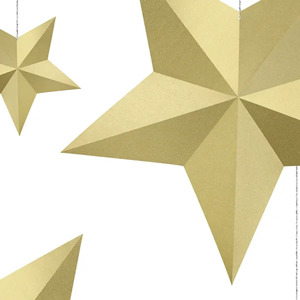 Decoración Estrellas Oro 6pcs