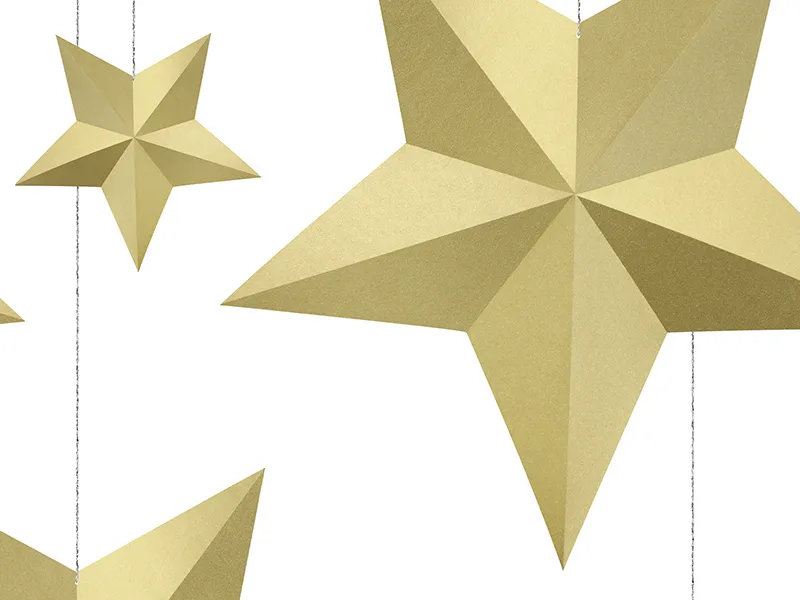 Decoración Estrellas Oro 6pcs