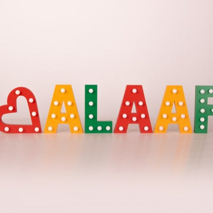 Set Letras Alaaf Con Luz 16.6Cm