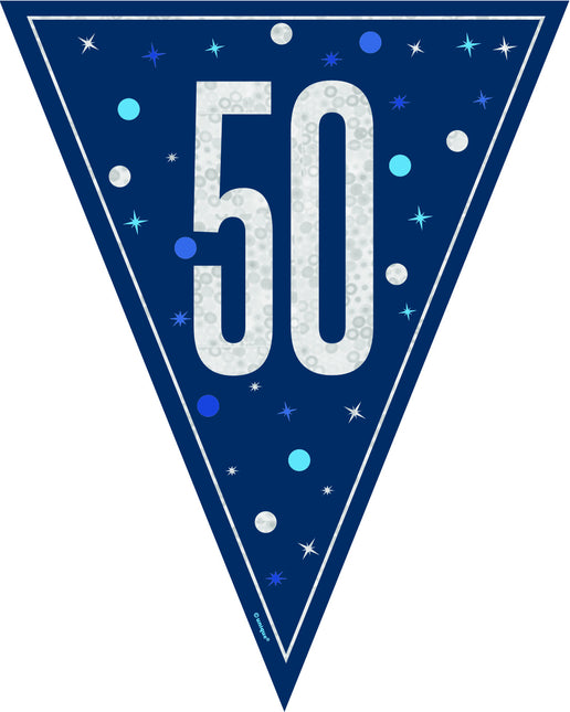 50 Años Guirnalda Azul 2,5m