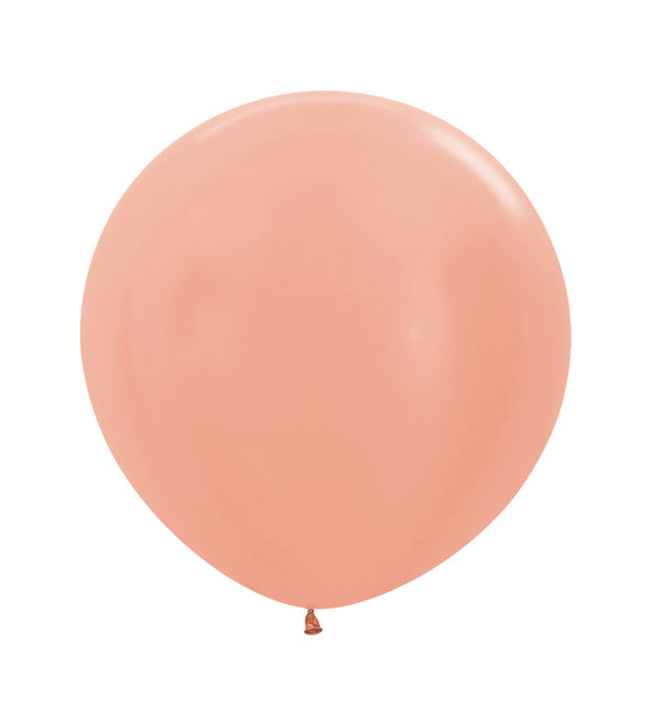 Globos Metálicos Oro Rosa 61cm 10pcs