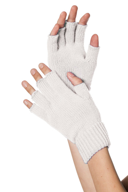 Guantes blancos sin dedos