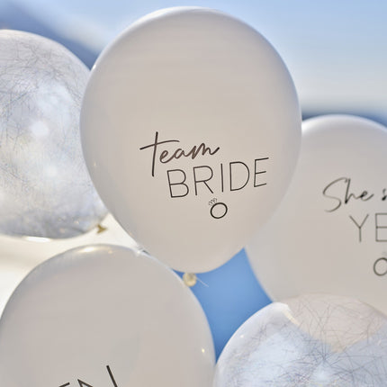 Globos Boda Equipo Novia 30cm 5pcs