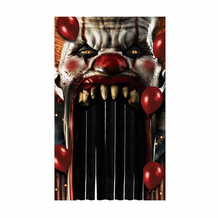 Cortina Puerta Halloween Horror Payaso 2.4m