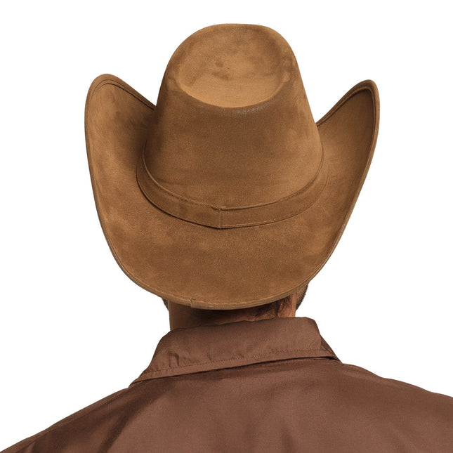 Sombrero de vaquero Piel sintética Marrón 43cm