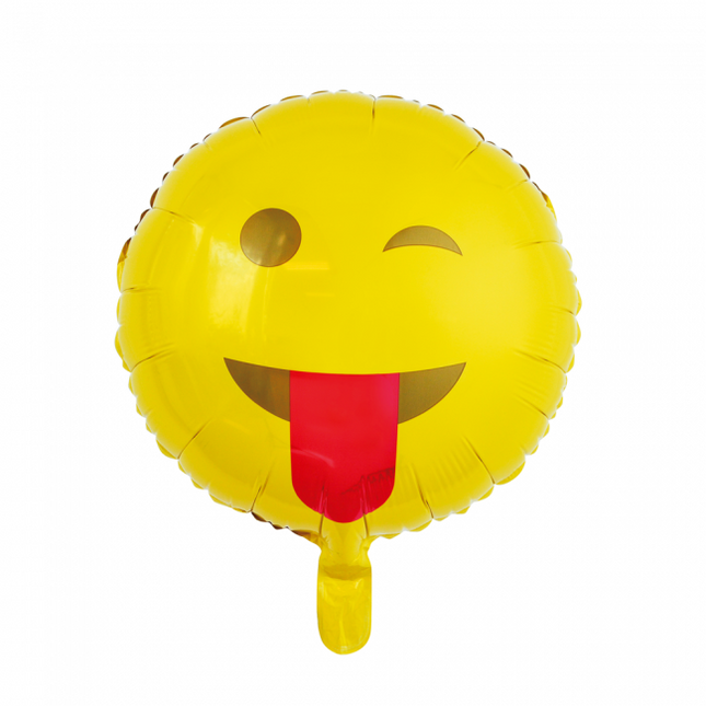 Globo de helio Emoji Lengua 45cm vacío