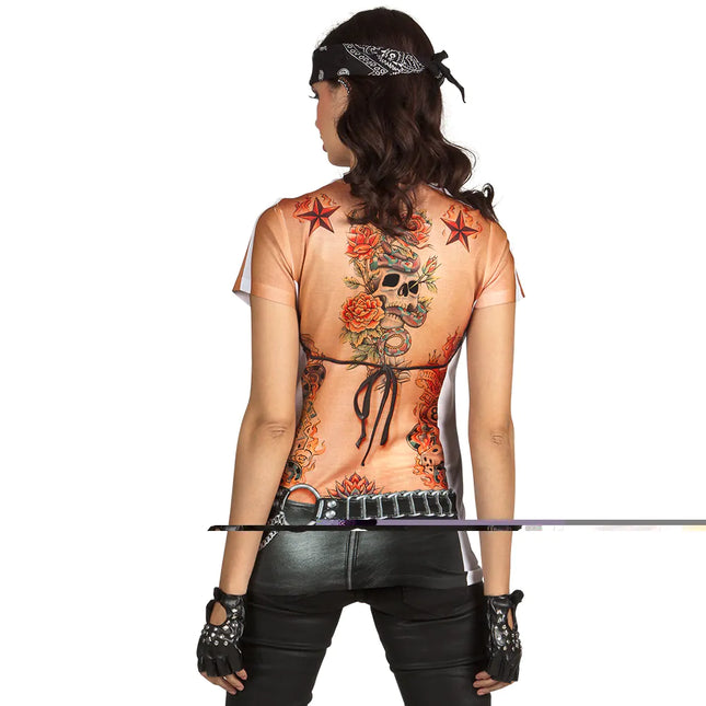 Camisa Biker Girl Photorealistic Señoras