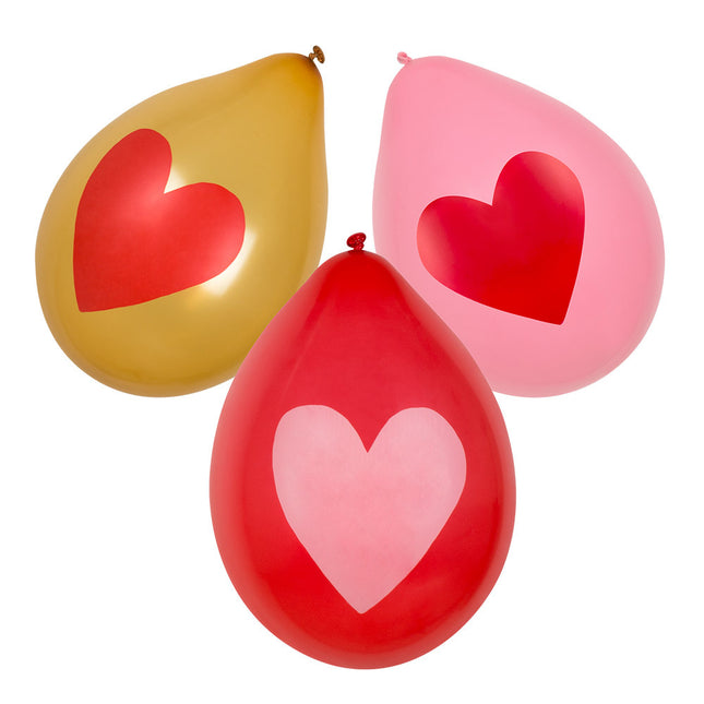 Globos Corazón 25cm 6pcs