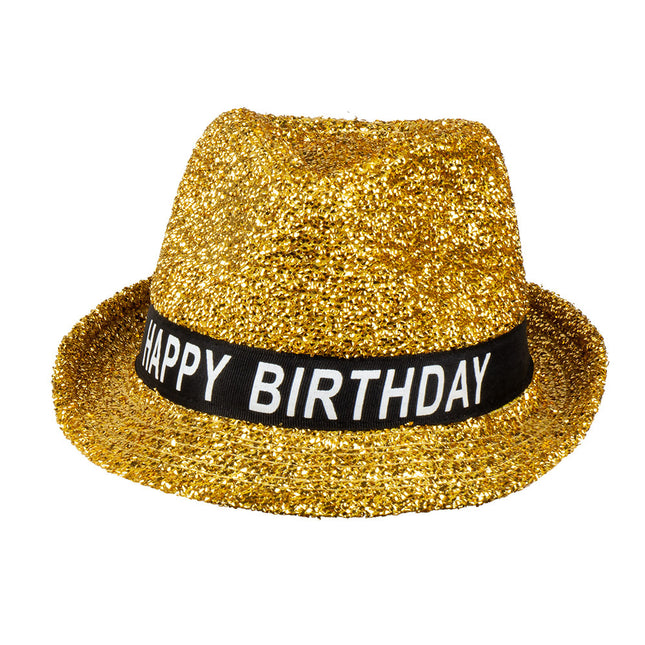 Gorro dorado de feliz cumpleaños