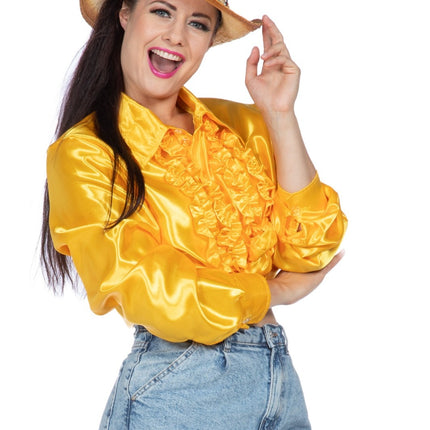 Blusa Disco Volantes Amarillo