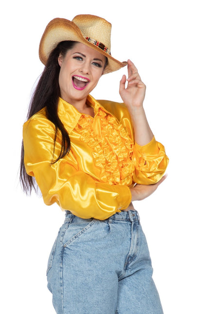 Blusa Disco Volantes Amarillo