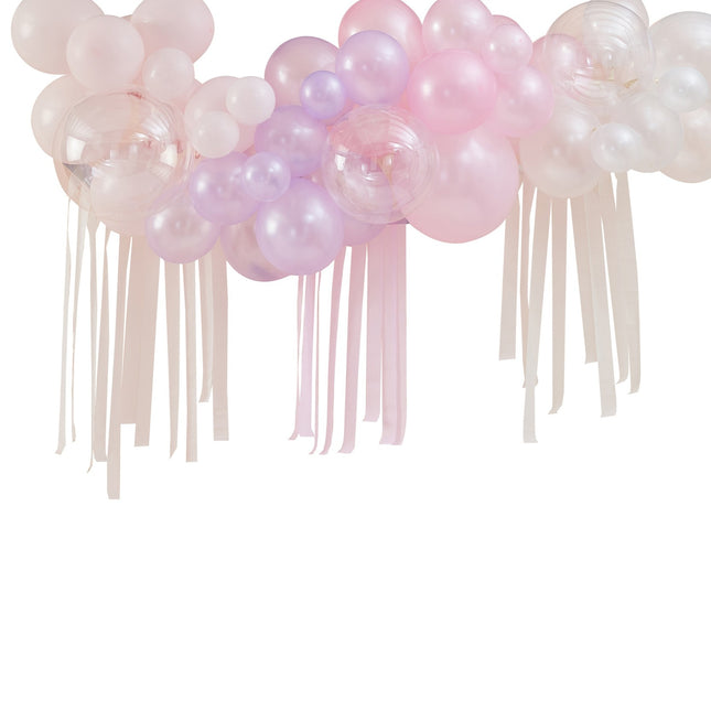 Arco de Globo Rosa Pastel Transparente DIY Set