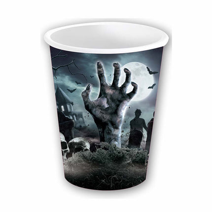 Vasos de Halloween Cementerio 355ml 6uds.