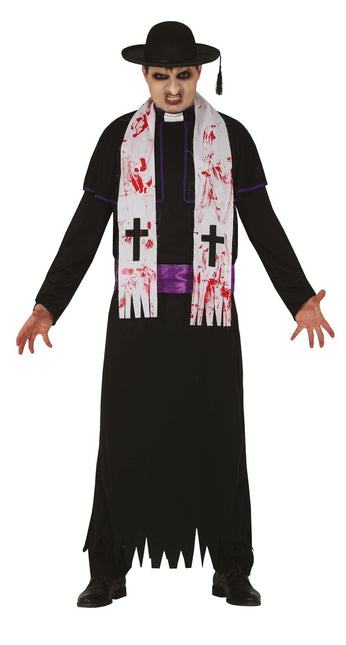 Disfraz de Sacerdote Zombi Halloween Hombre L