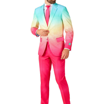 Traje Arco Iris Azul Fucsia Hombre OppoSuits