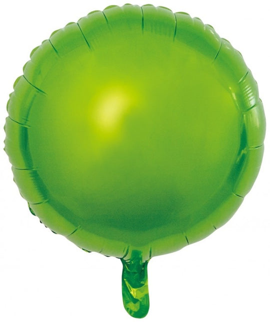 Globo de Helio Redondo Verde Vacío 45cm